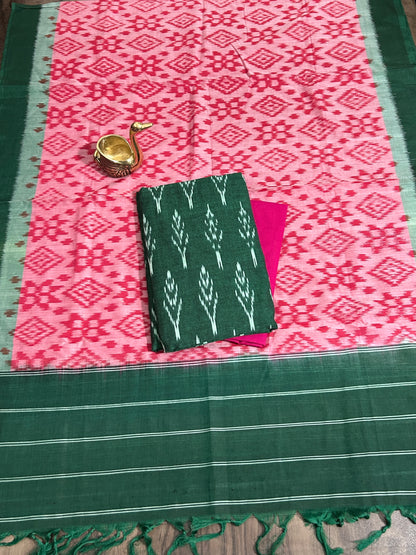 Double Ikat Cotton Dress Material