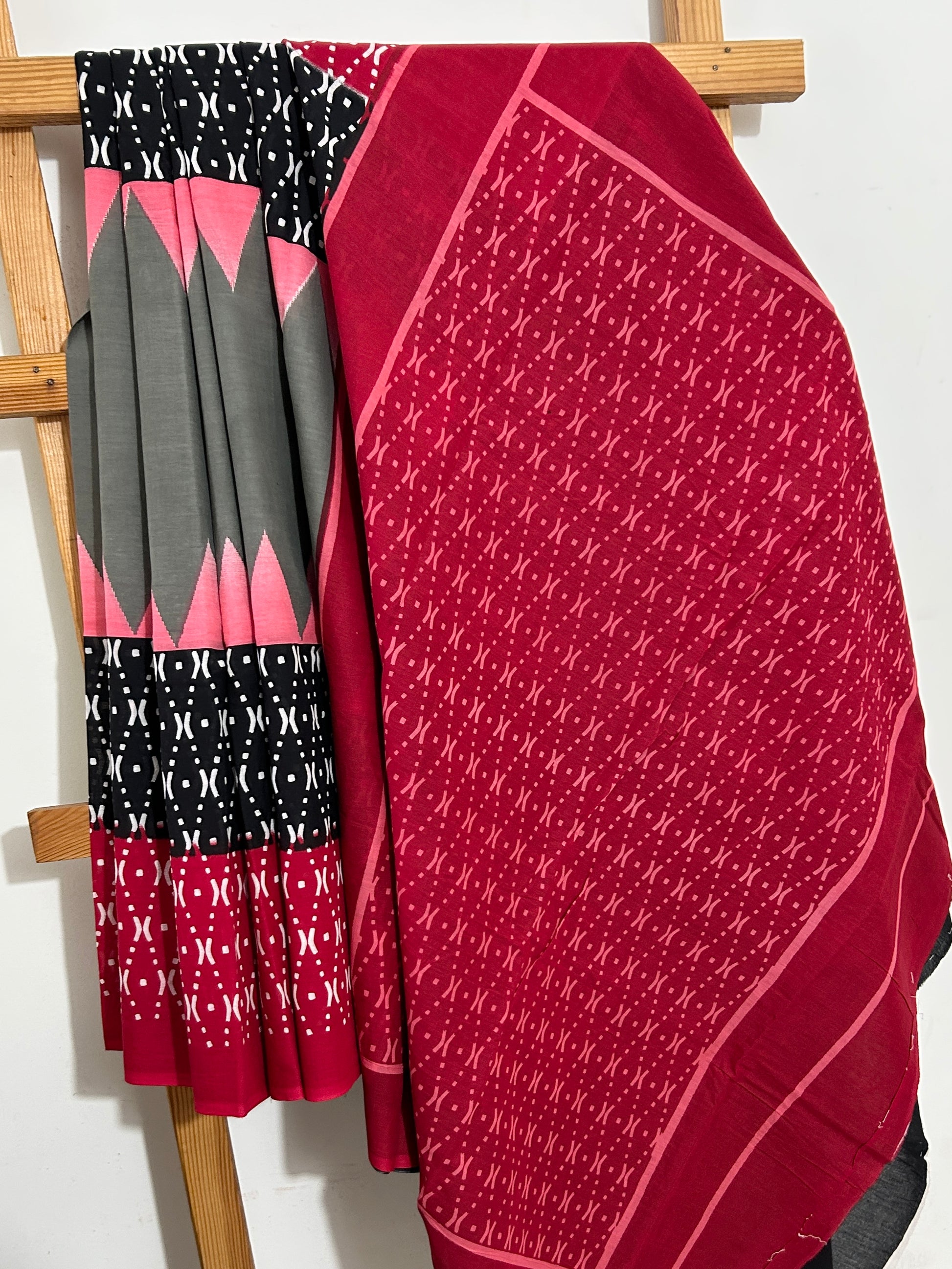  Bagru Hand Block Print Cotton Saree