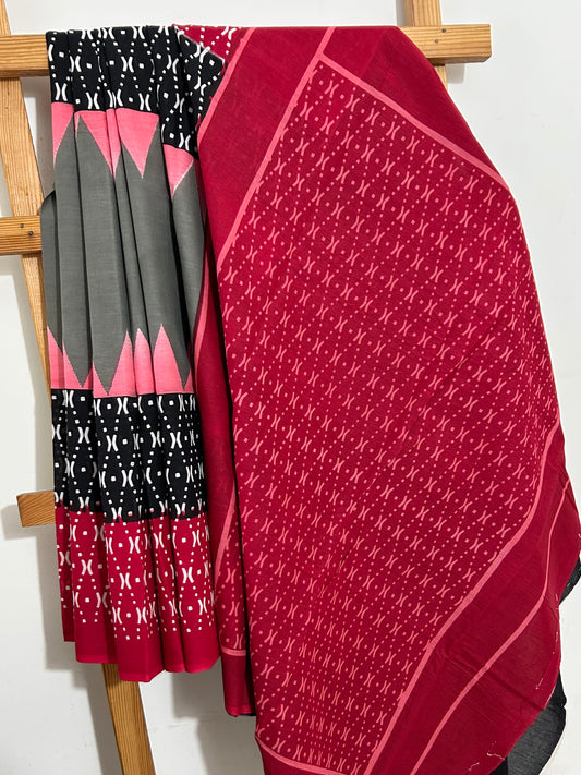  Bagru Hand Block Print Cotton Saree