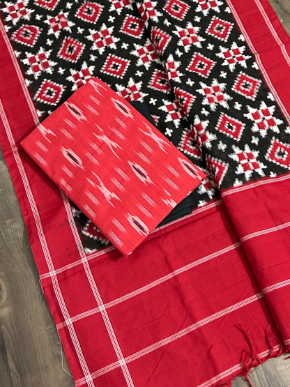 Telia Rumal Double Ikat Cotton Dress Material