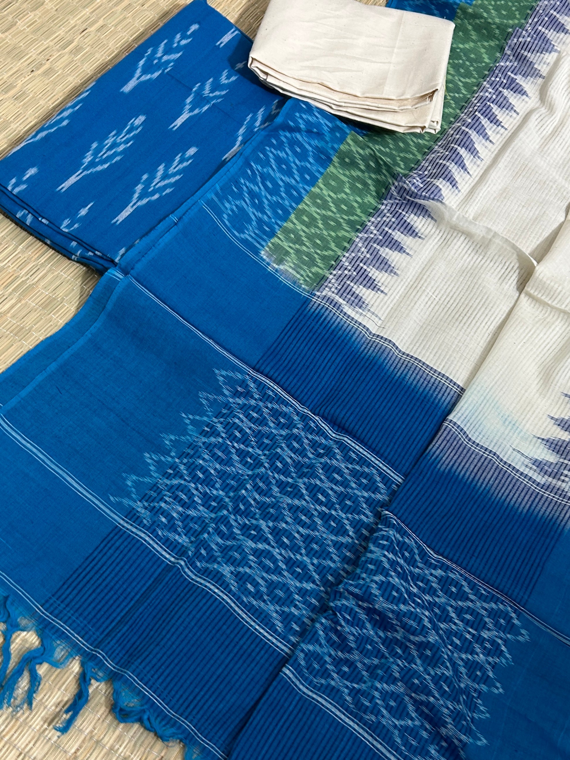 Double Ikat Cotton Dress Material