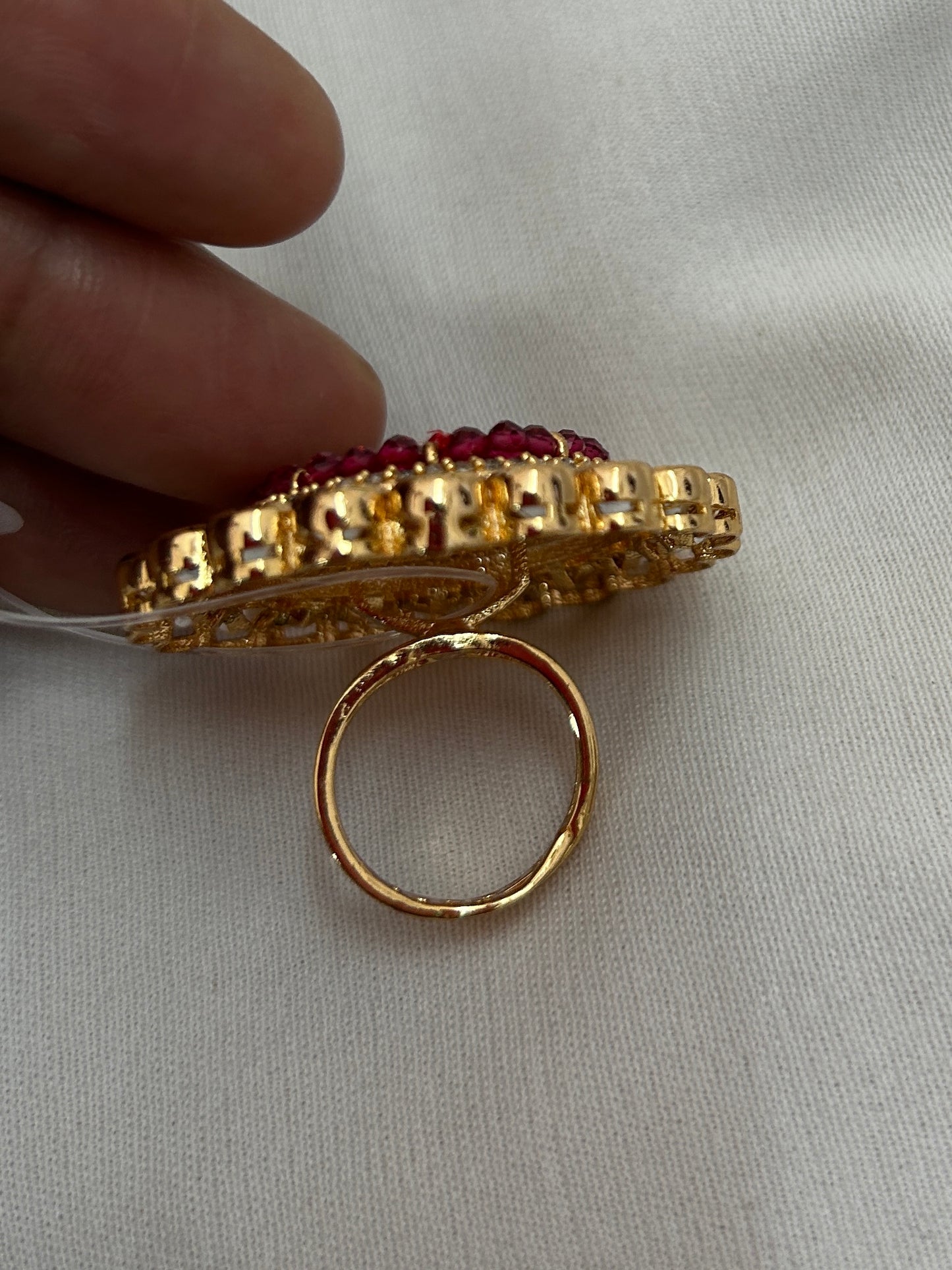 Cocktail Kundan Finger Ring