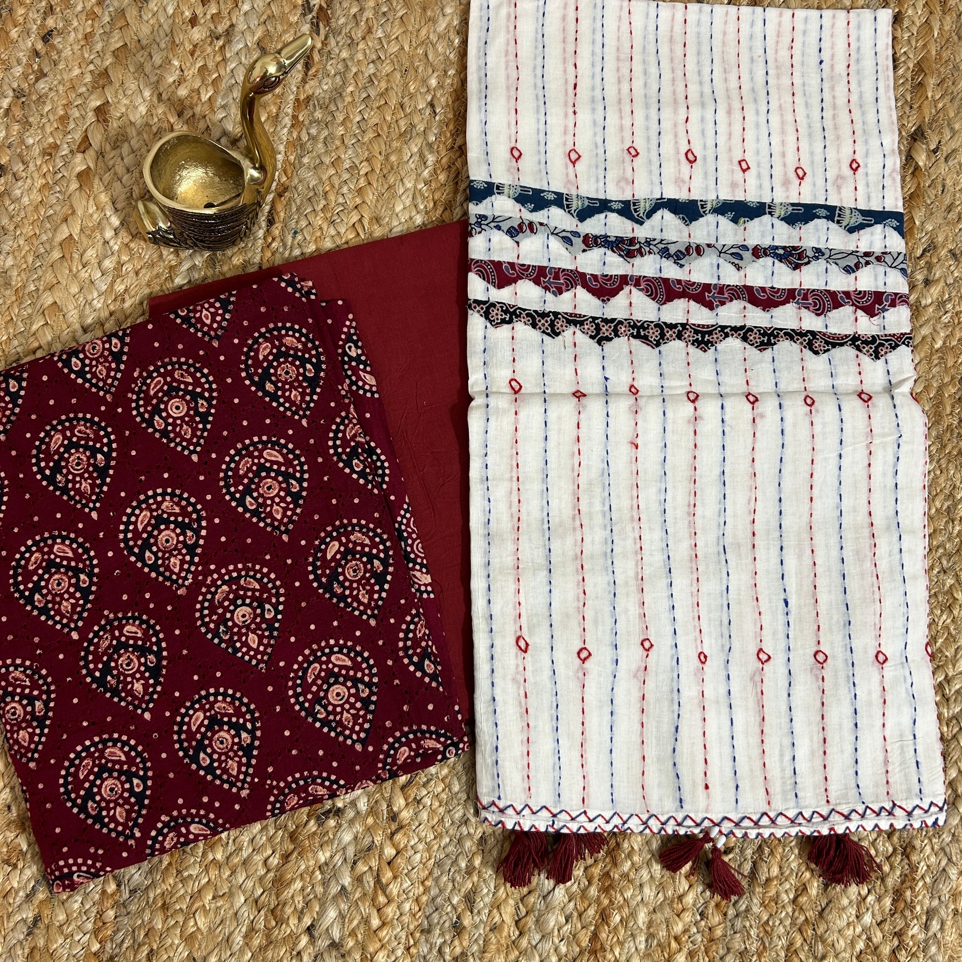 Ajrakh Cotton Hakoba Dress Material