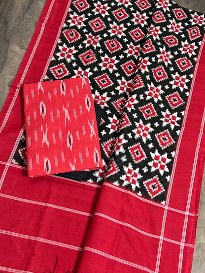 Telia Rumal Double Ikat Cotton Dress Material