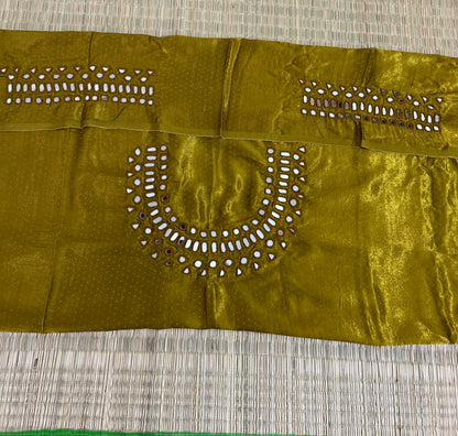 Mashroo Silk Mirror Work Blouse Piece