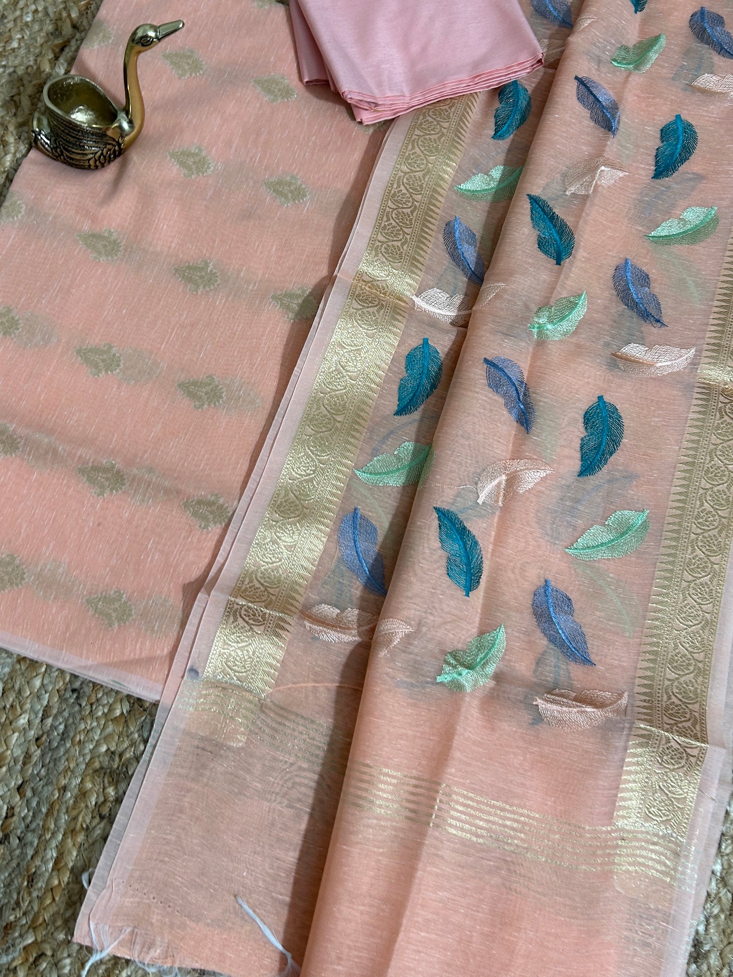 Mix cotton Banarasi dress material