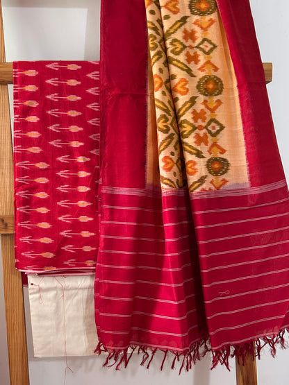 Double Ikat Cotton Dress Material