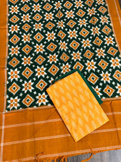Telia Rumal Double Ikat Cotton Dress Material