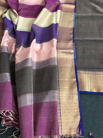 Maheshwari Tissue Silk Dress Material