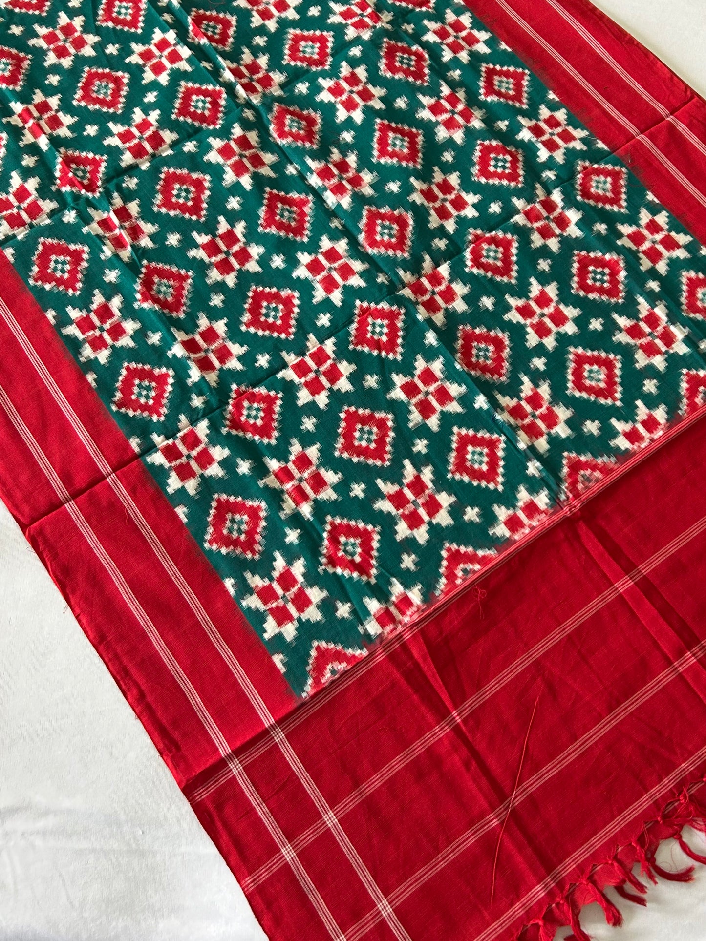 Telia Rumal Double Ikat Mercerised Cotton Dupatta