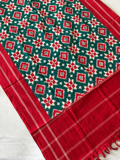 Telia Rumal Double Ikat Mercerised Cotton Dupatta