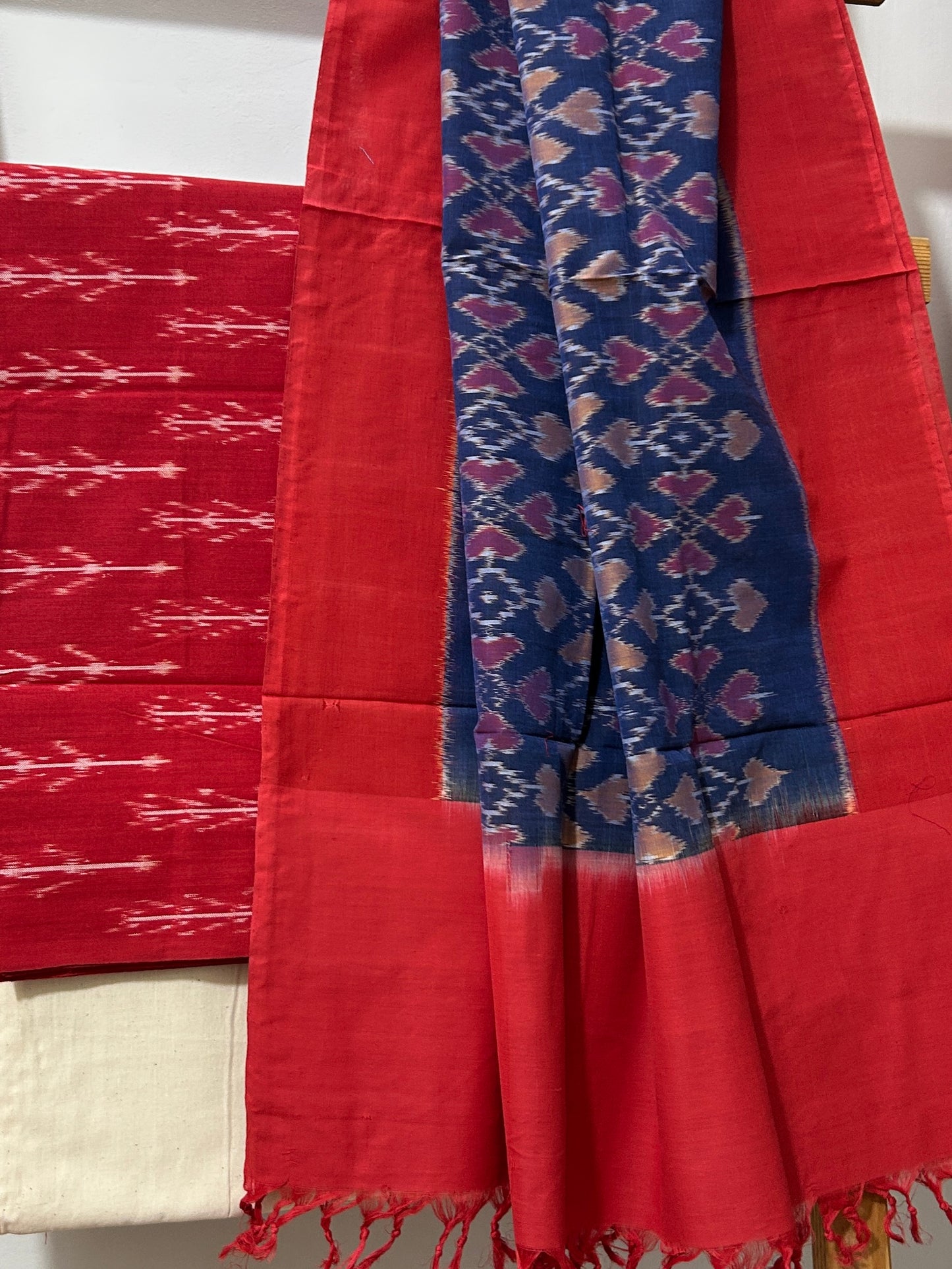 Double Ikat Cotton Dress Material