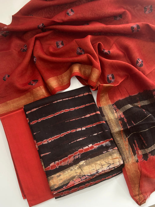 Maheshwari Silk Cotton Dress Material
