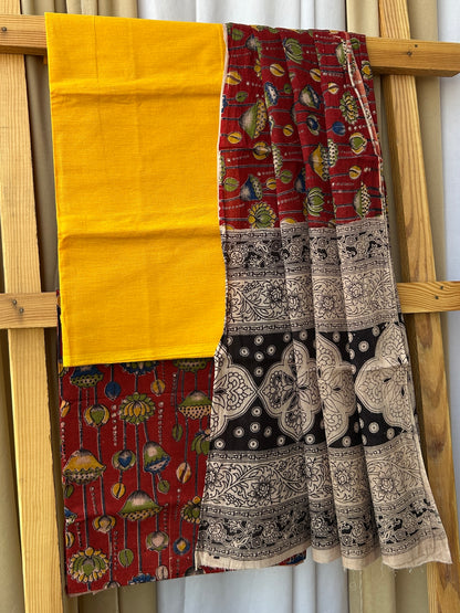 Kalamkari Cotton Dress Material