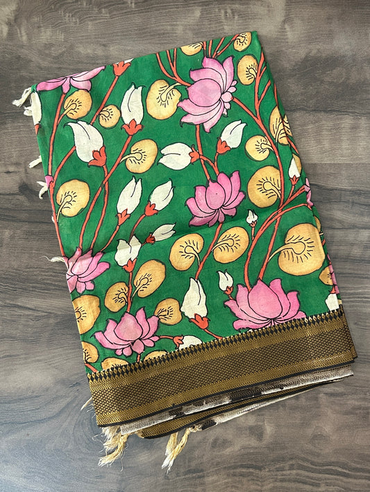 Kalamkari Hand Painted Silk Dupatta