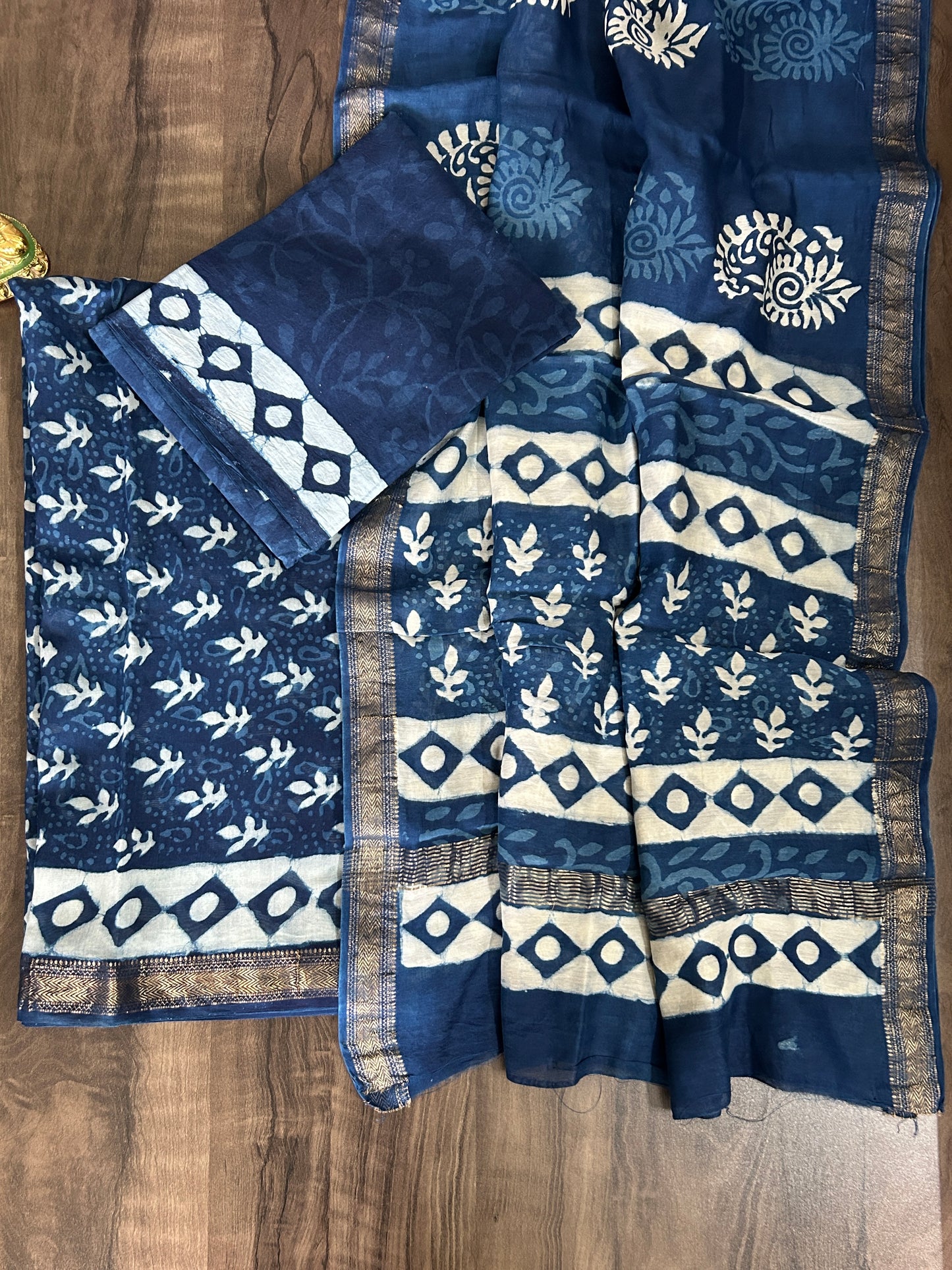 Hand BlockPrint Maheshwari Silk Cotton Dress Material