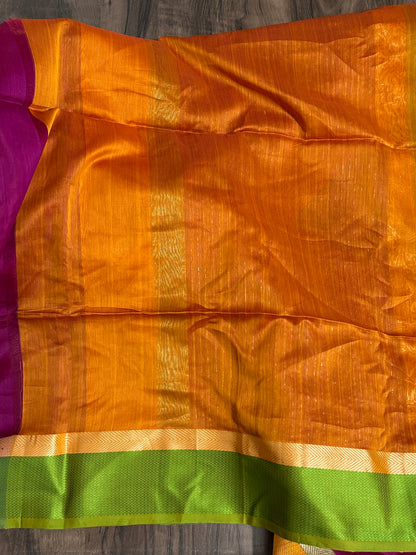 Maheshwari Silk Cotton Saree with Blouse