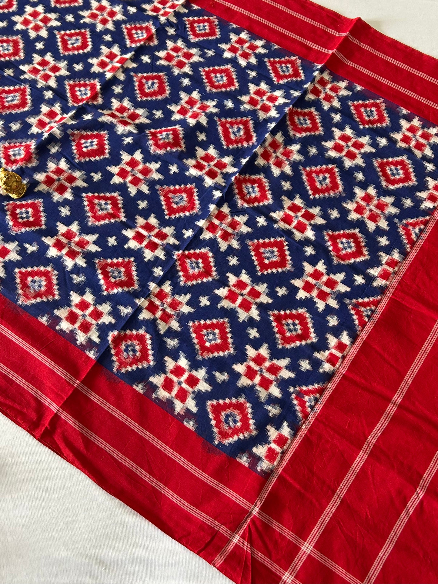 Telia Rumal Double Ikat Mercerised Cotton Dupatta