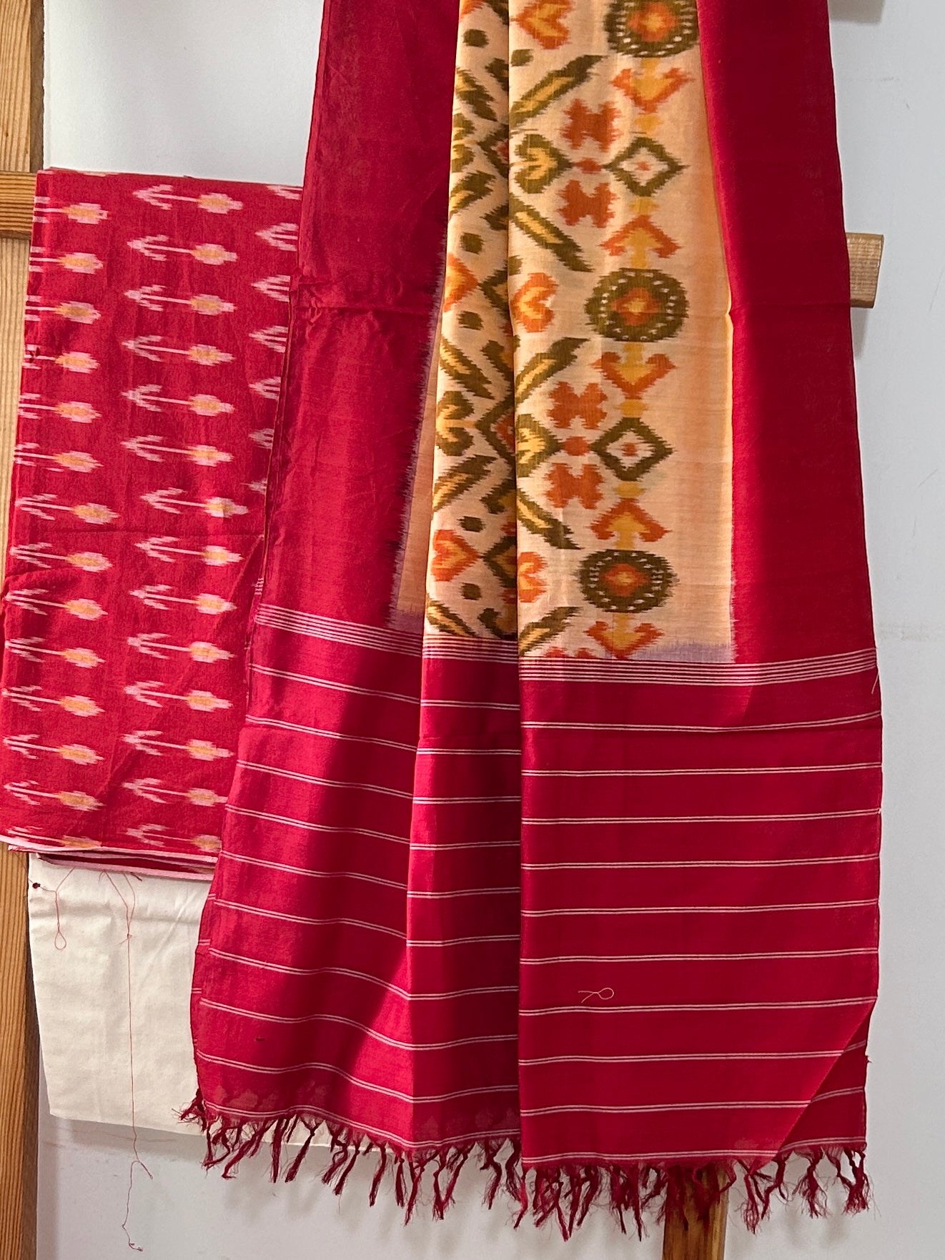 Double Ikat Cotton Dress Material