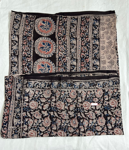 Kalamkari Malmal cotton saree with blouse