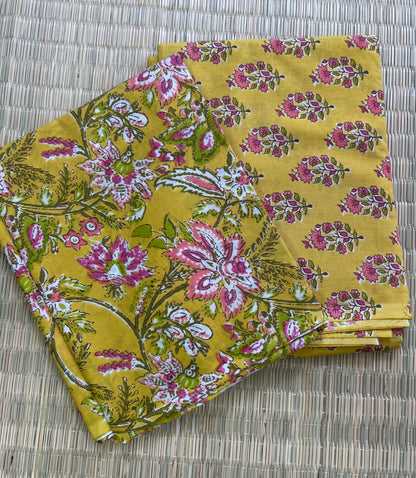 Block Print Cotton Top Bottom Set (TB-20)