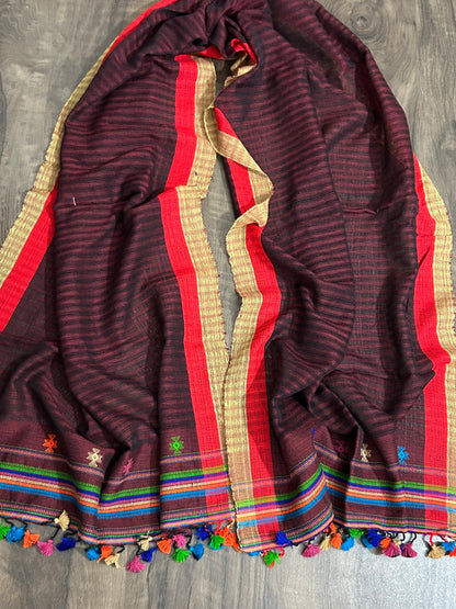 Bhujodi Embroidered Cotton Stole