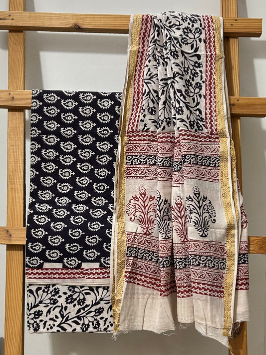 Bagh HandBlock Print Cotton Dress Material&nbsp;
