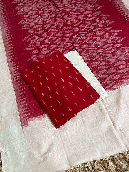 Double Ikat Mercerised Cotton Dress Material