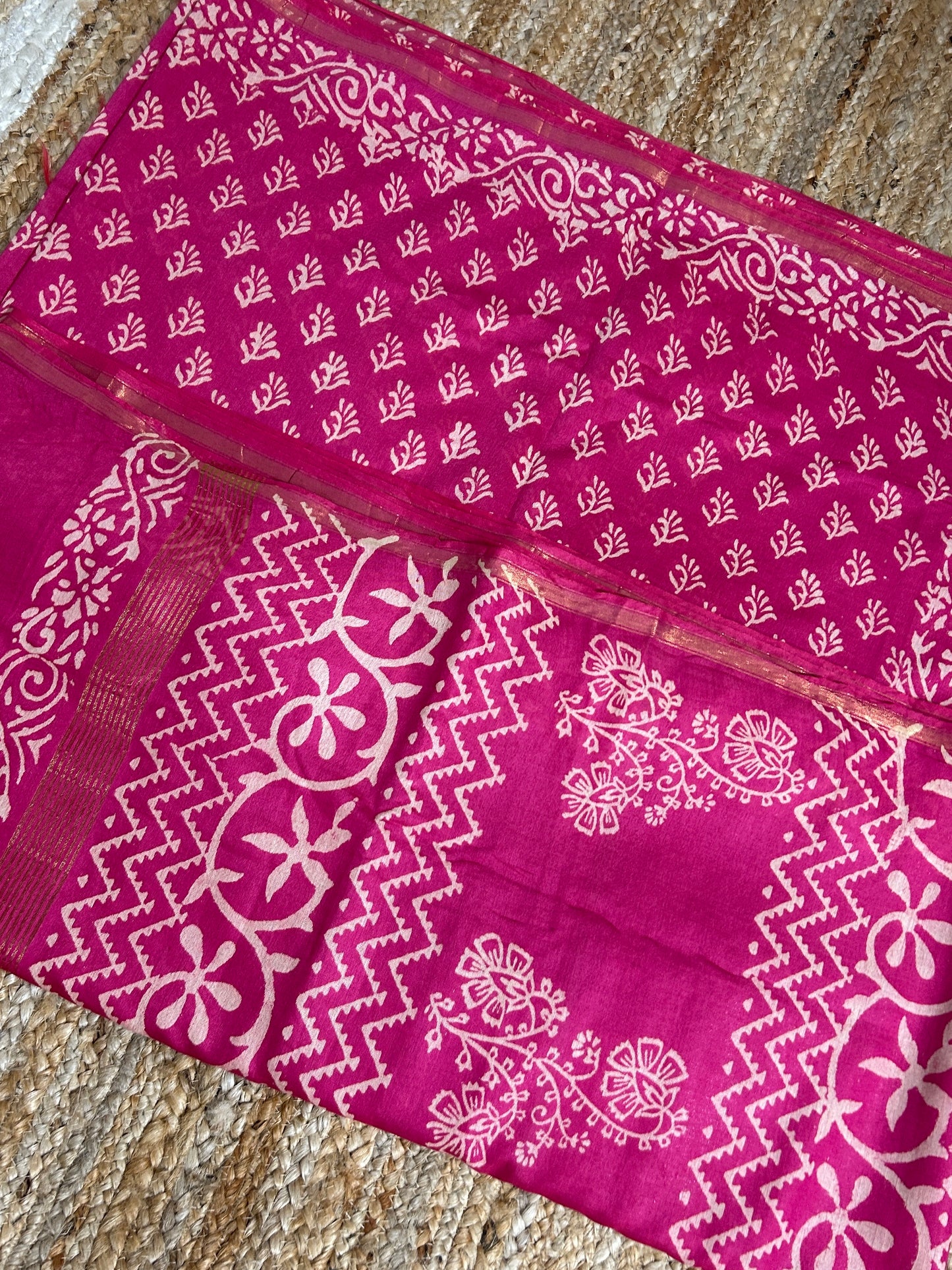 Soft Silk Batik Saree with Blouse