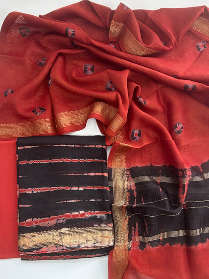 Maheshwari Silk Cotton Dress Material