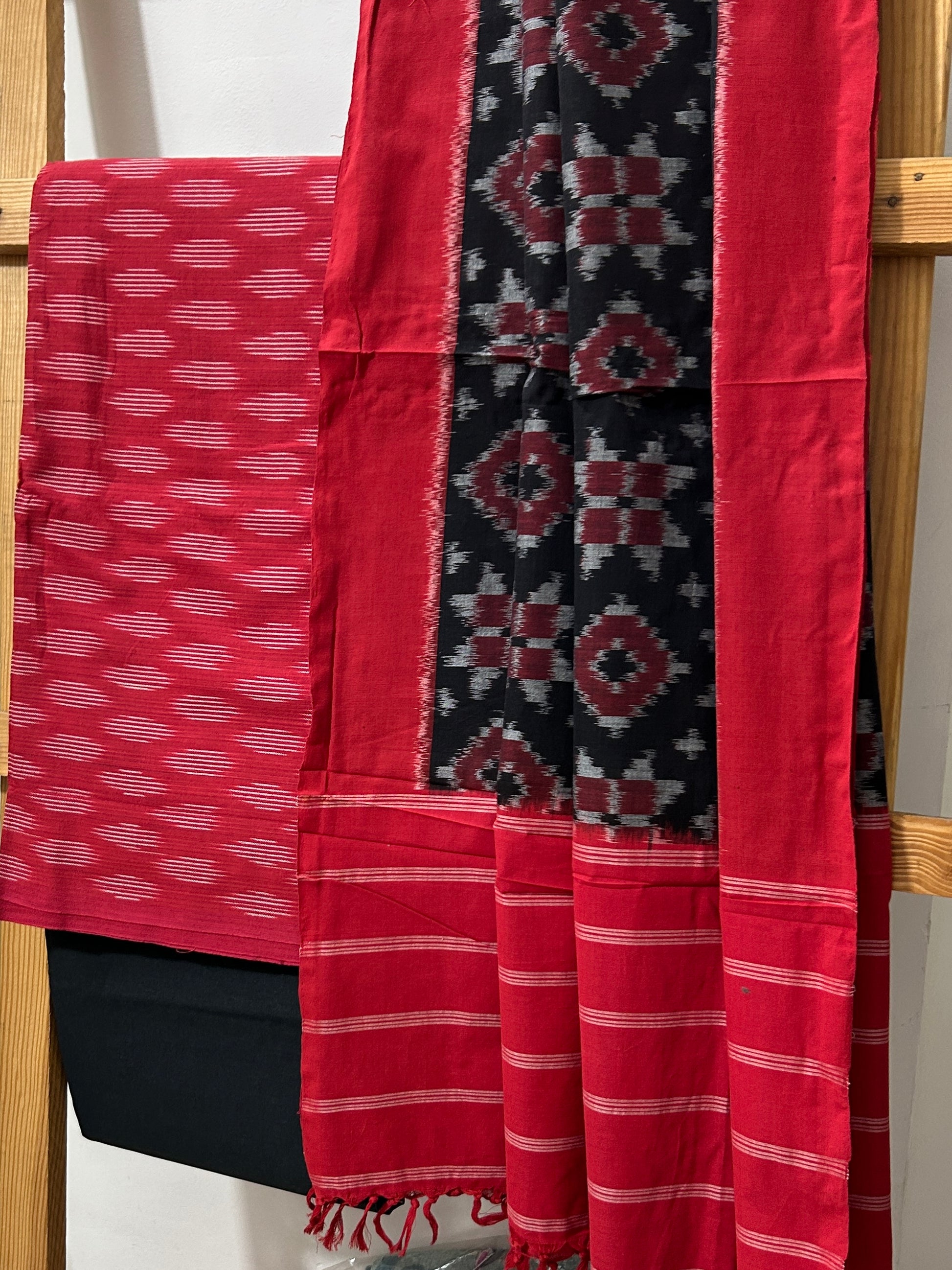Telia Rumal Double Ikat Cotton Dress Material