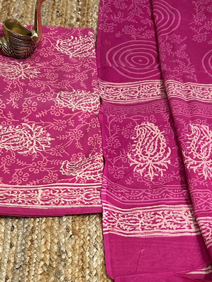 Hand BlockPrinted Cotton Dress Material