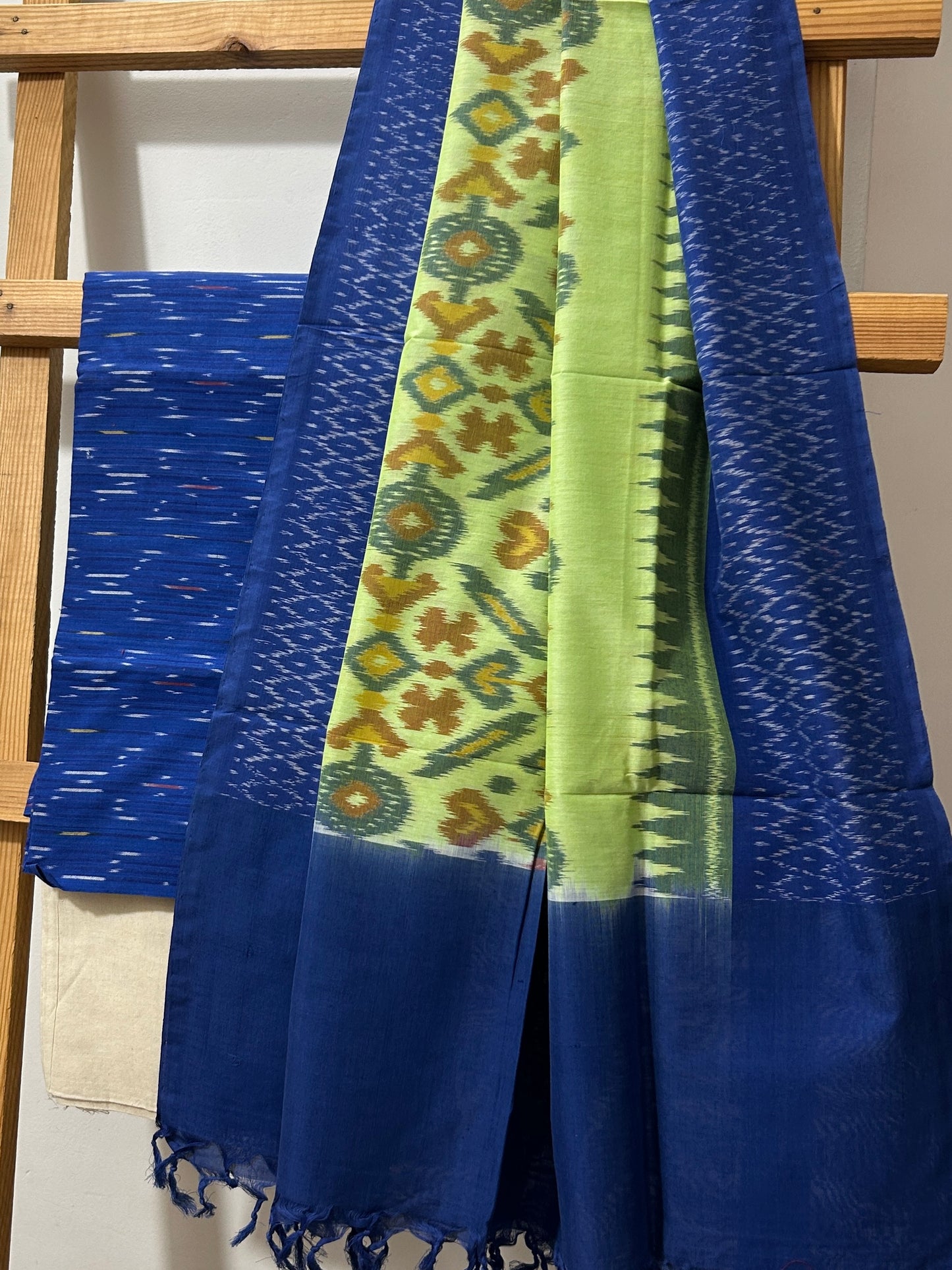 Double Ikat Mercerised Cotton Dress Material