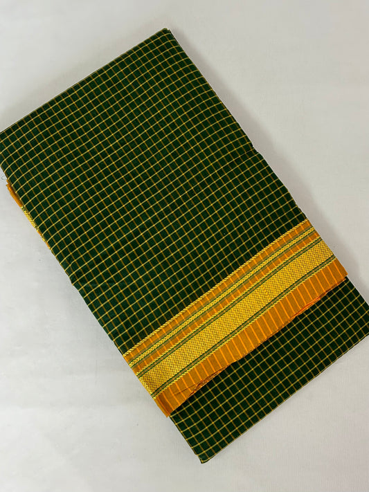 Poona Cotton Check Saree with Irkal Border