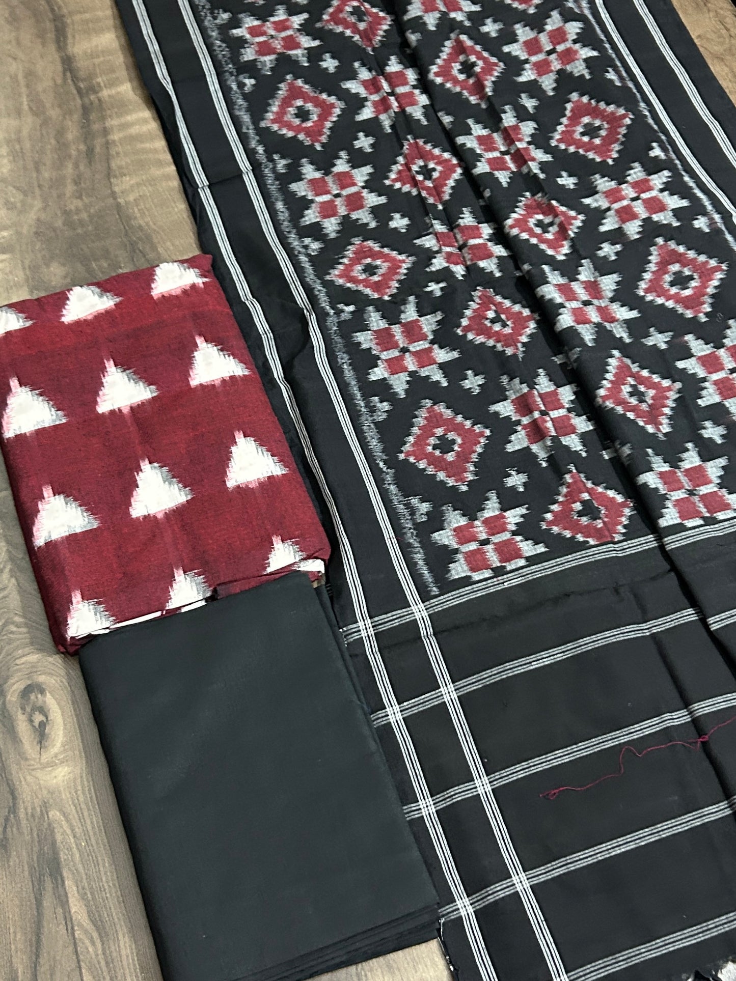 Telia Rumal Double Ikat Cotton Dress Material