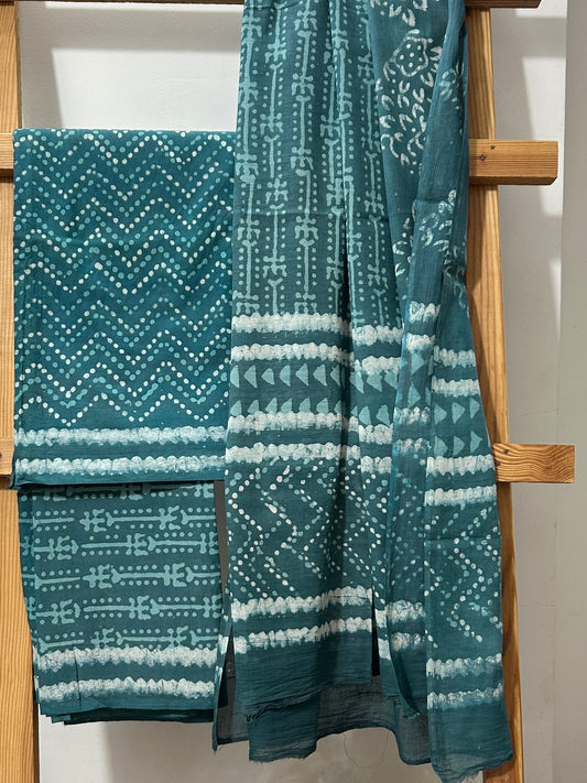 Hand BlockPrint Cotton Dress Material with Cotton Dupatta