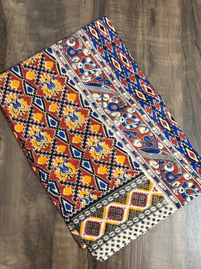 Kalamkari Cotton Saree with Blouse