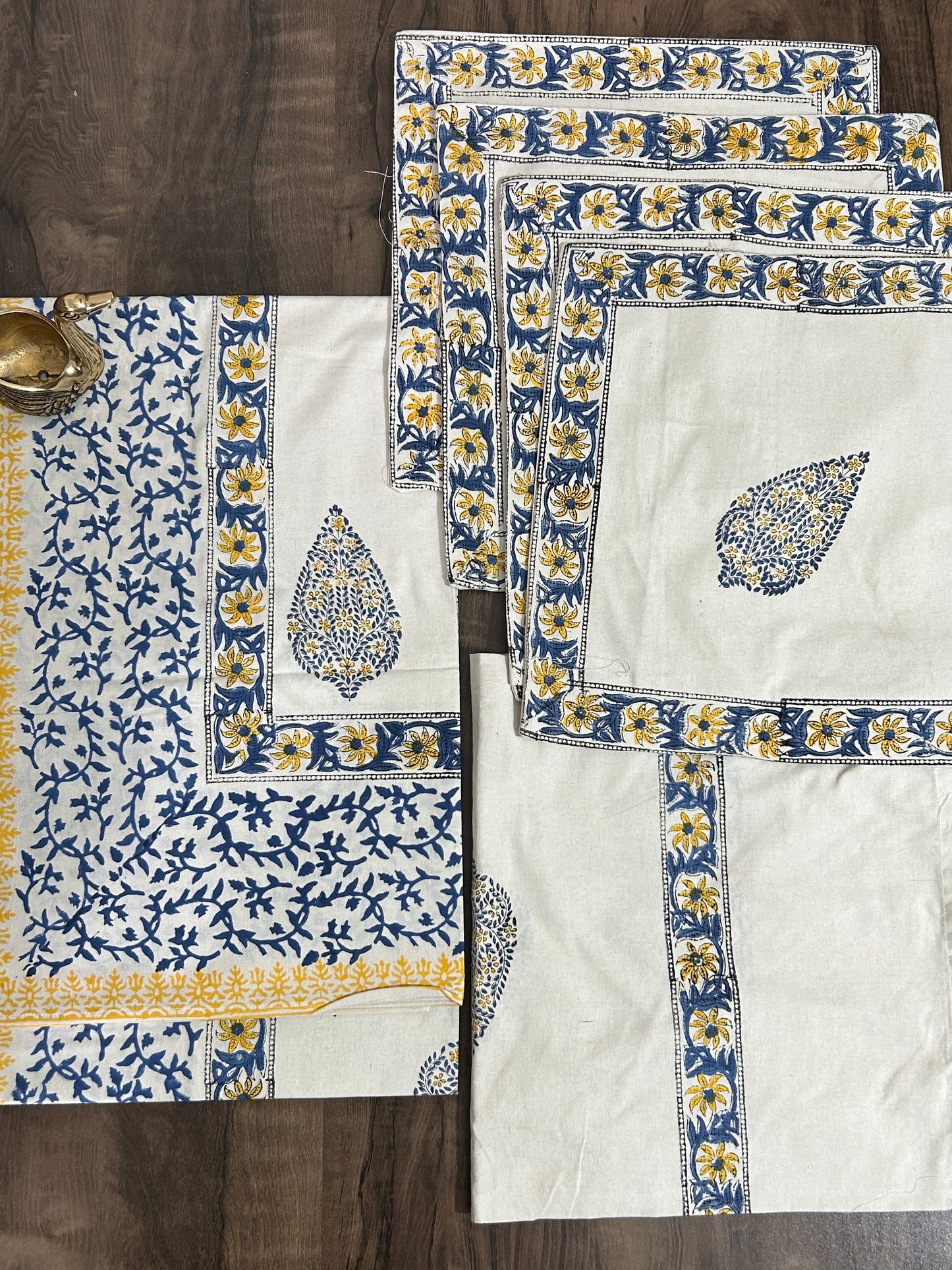 8 pc Hand Block Printed Diwan Set