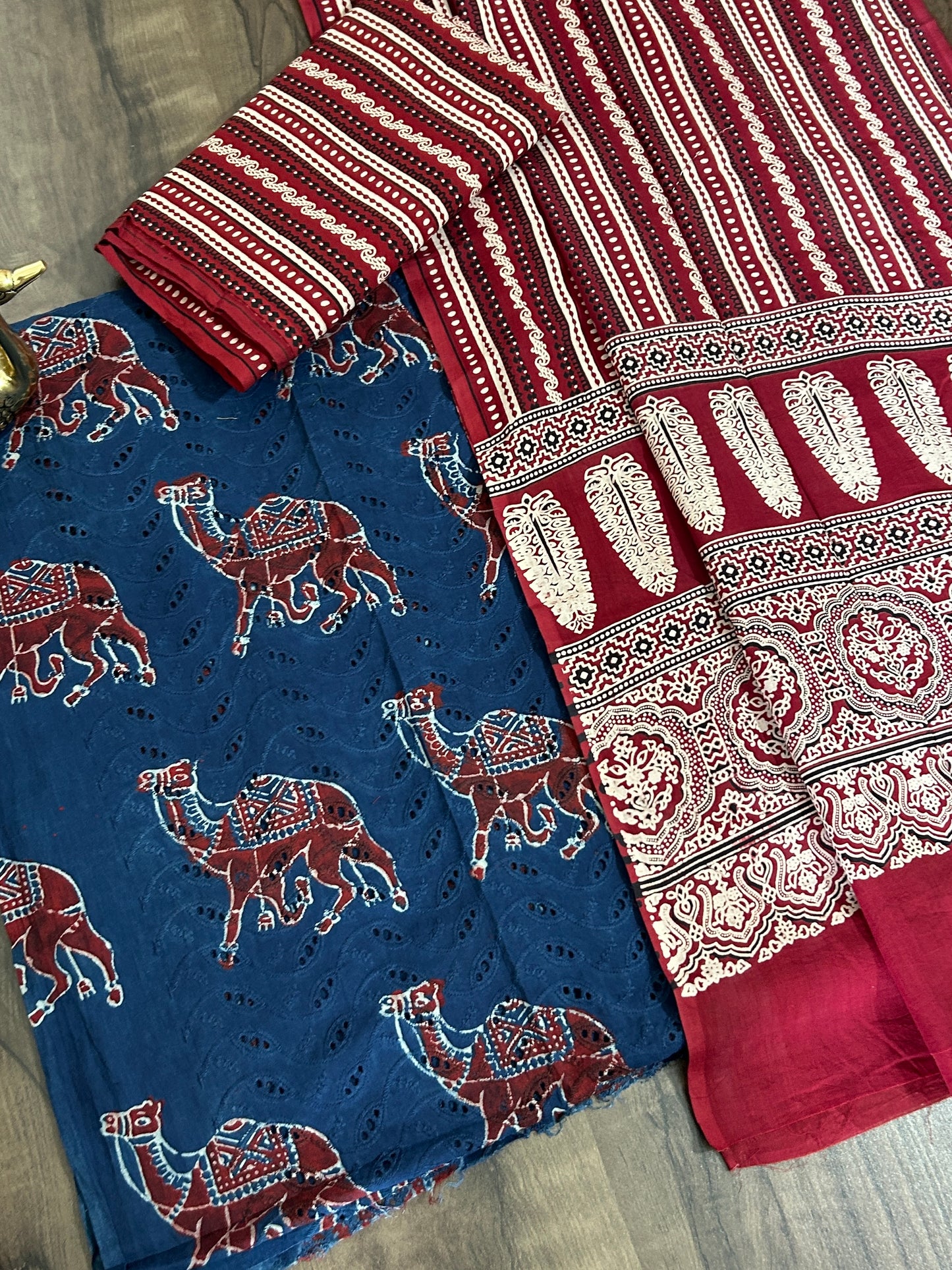 Ajrakh Cotton Hakoba Dress Material