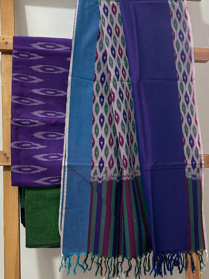 Double Ikat Cotton Dress Material