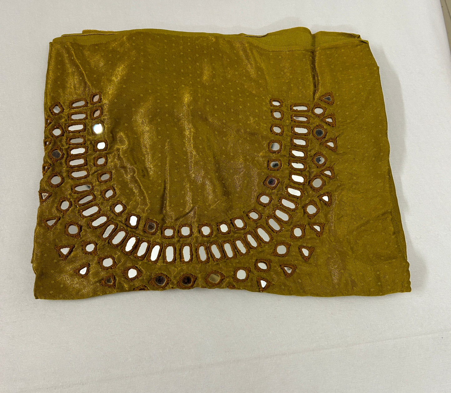 Mashroo Silk Mirror Work Blouse Piece