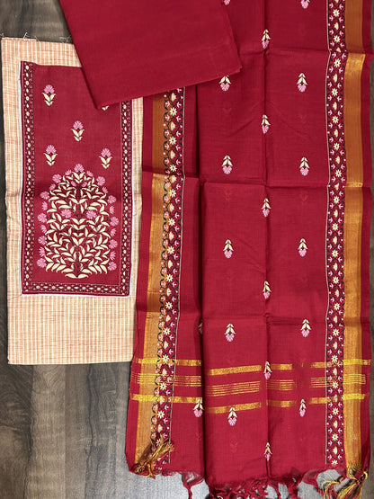 Mangalagiri Cotton Printed Dress Material