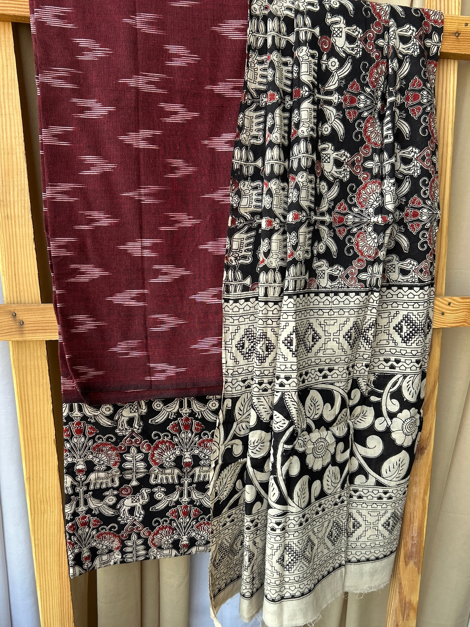 Ikat - Kalamkari Cotton Dress Material