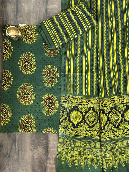 Ajrakh Cotton Hakoba Dress Material