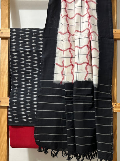 Double Ikat Cotton Dress Material