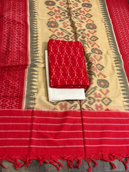 Double Ikat Cotton Dress Material