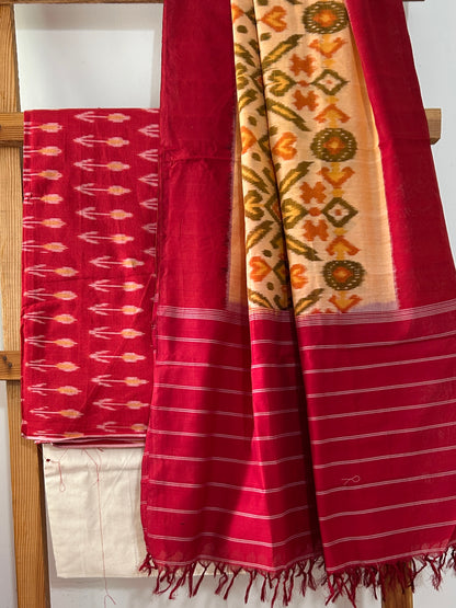 Double Ikat Cotton Dress Material
