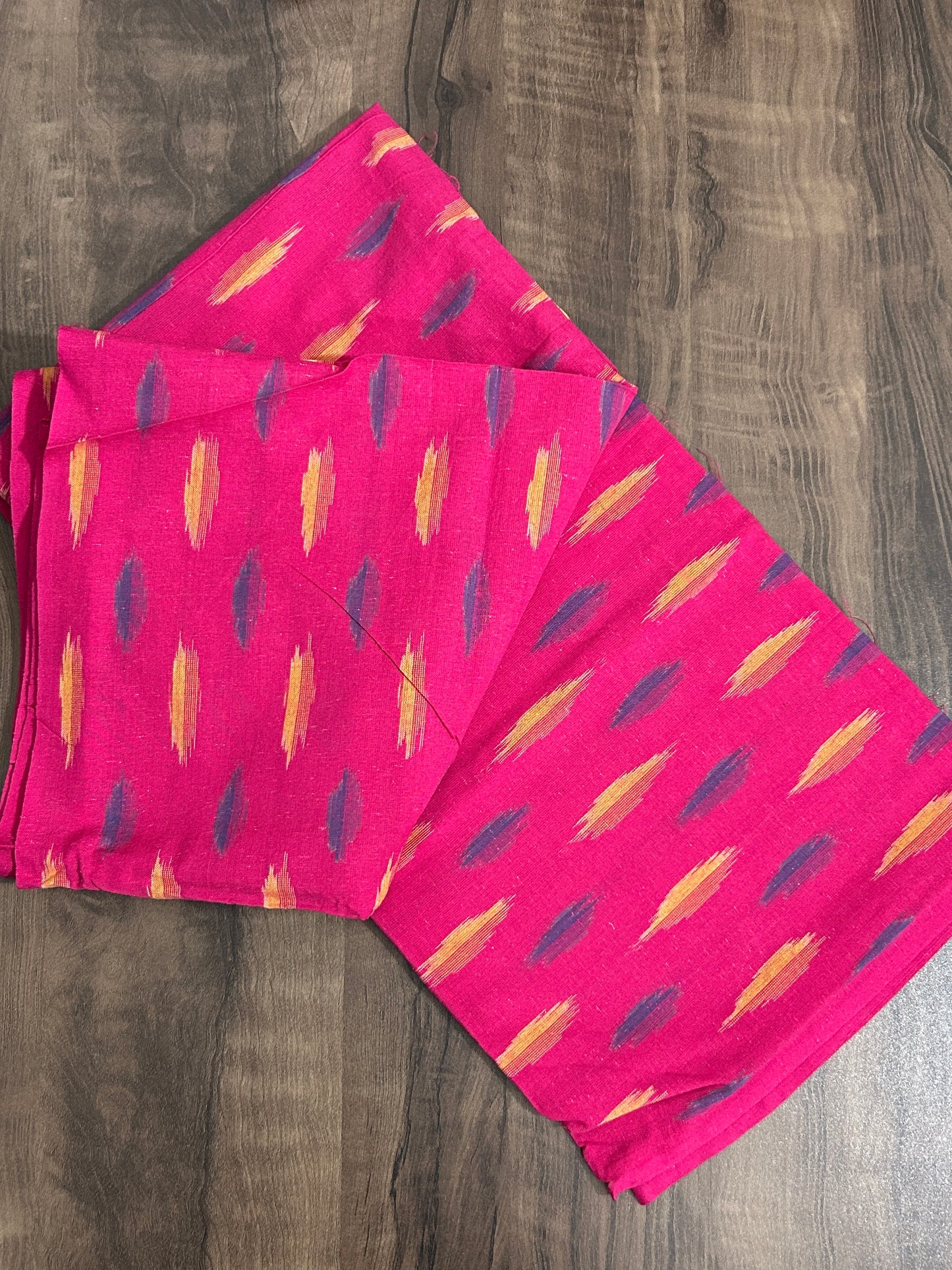 Pink Ikat Cotton Fabric (2.5 meter) #