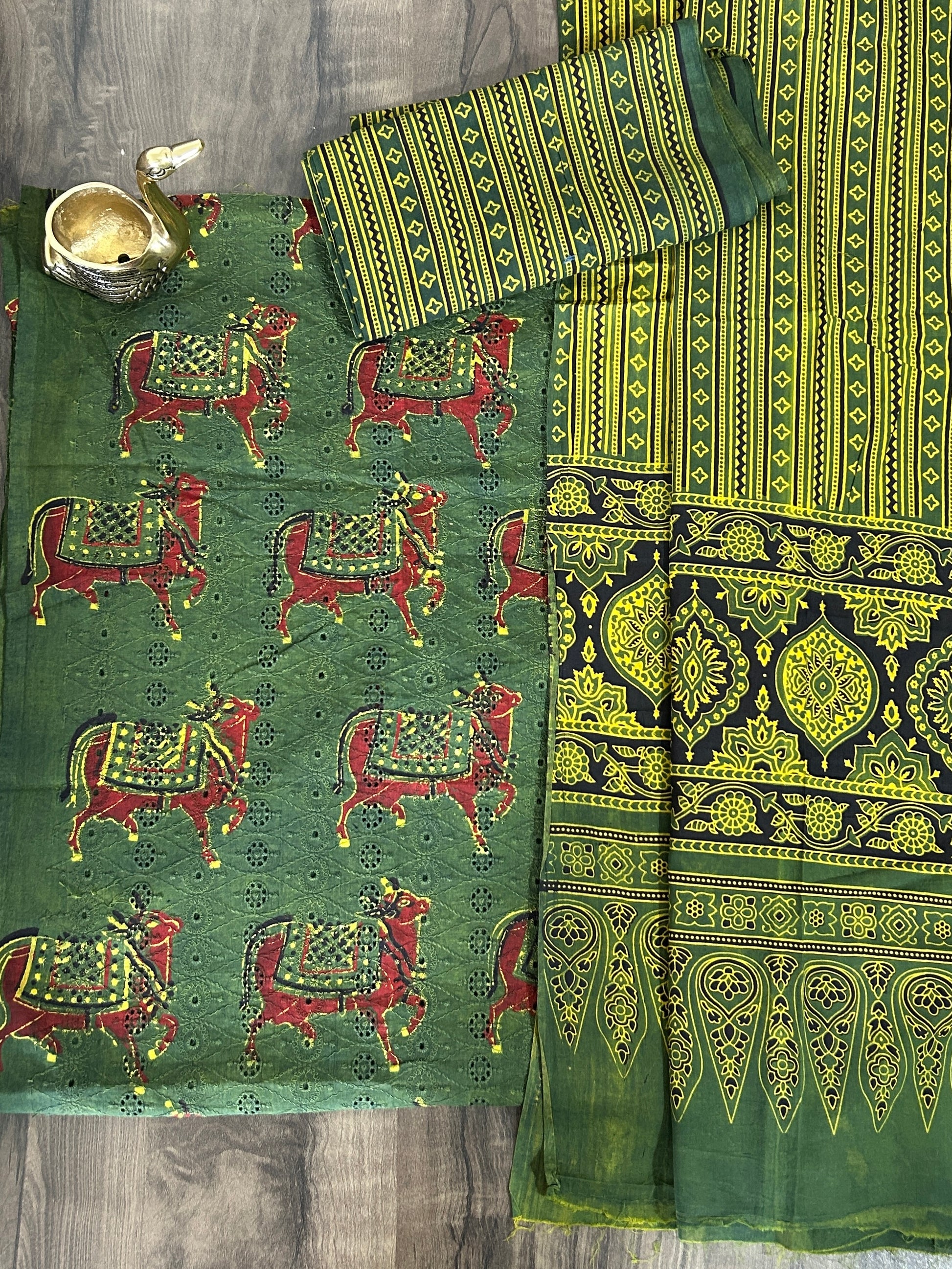 Ajrakh Cotton Hakoba Dress Material