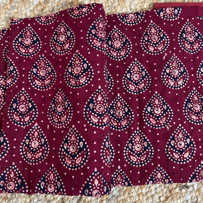 Ajrakh Cotton Hakoba Dress Material